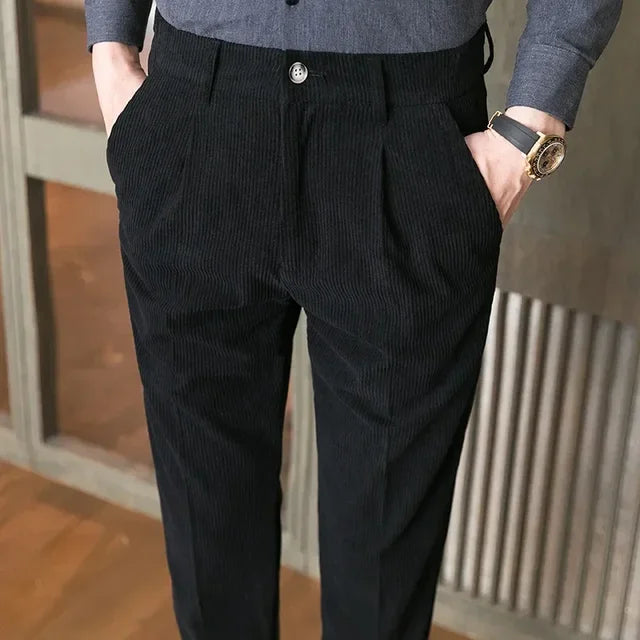 Pantalones/pantalones de pana clásicos para hombre