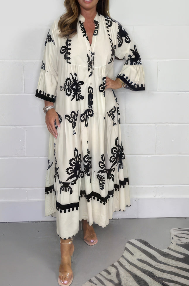 Vestido floral con mangas