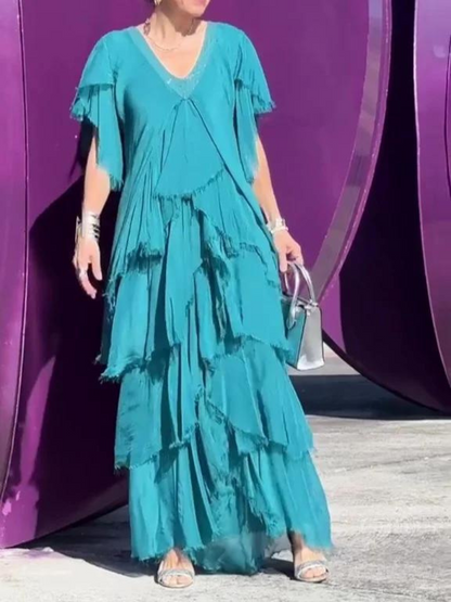 Vestido Serengeti: Elegancia Moderna fusionada con Riquezas Ancestrales