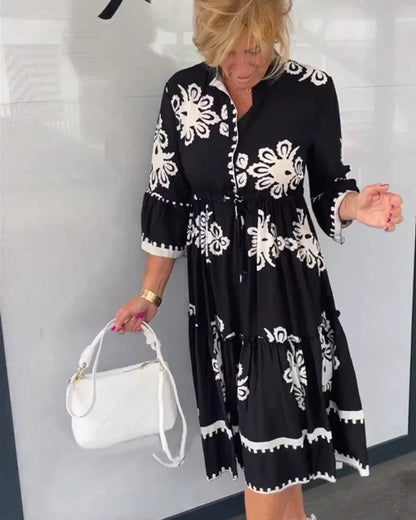 Vestido floral con mangas