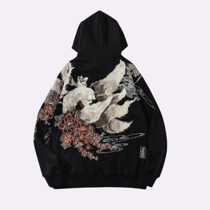 Ookami - Sudadera Bordada con Capucha