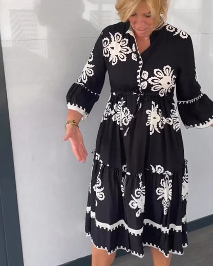 Vestido floral con mangas