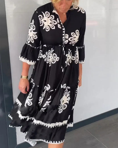 Vestido floral con mangas