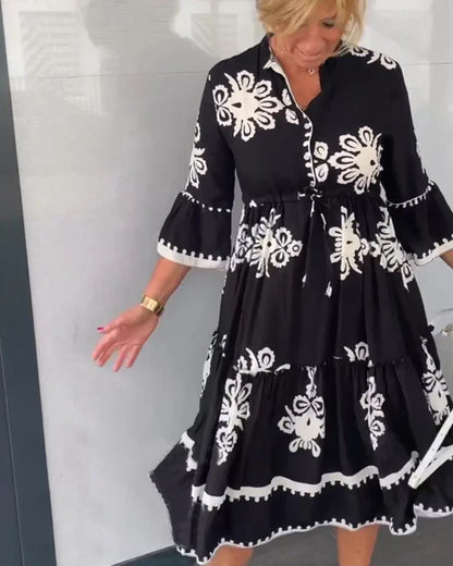 Vestido floral con mangas