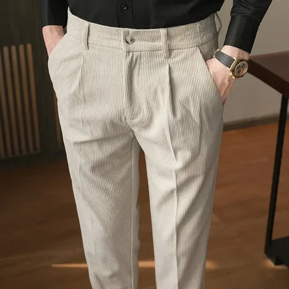 Pantalones/pantalones de pana clásicos para hombre