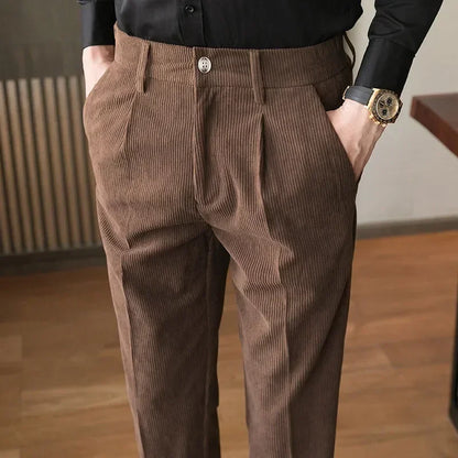 Pantalones/pantalones de pana clásicos para hombre