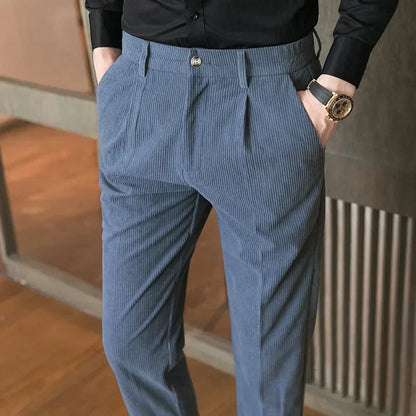 Pantalones/pantalones de pana clásicos para hombre
