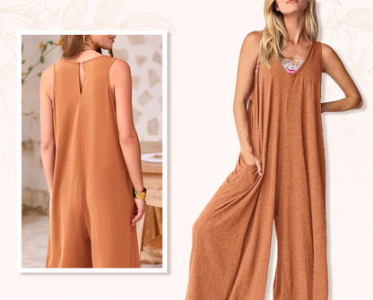 MONO BRISA URBANA - PIERNA ANCHA, SIN MANGAS Y CUELLO EN V