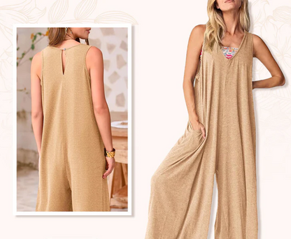 MONO BRISA URBANA - PIERNA ANCHA, SIN MANGAS Y CUELLO EN V