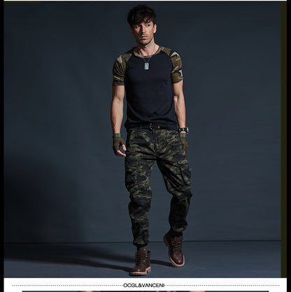 Pantalones tácticos cargo de camuflaje para hombre