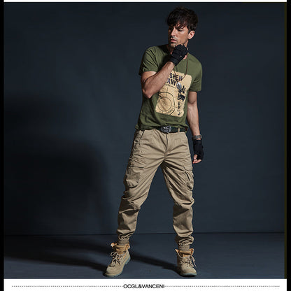 Pantalones tácticos cargo de camuflaje para hombre