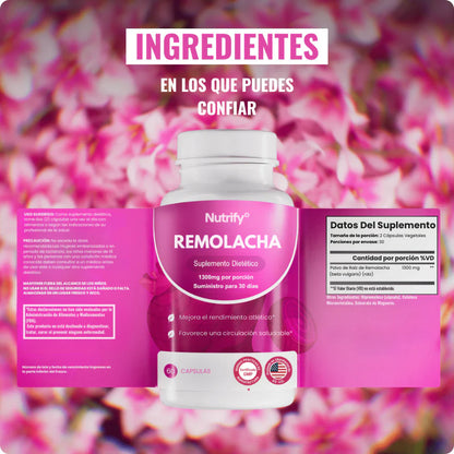 Cápsulas de Raíz de Remolacha Orgánica Rosabella