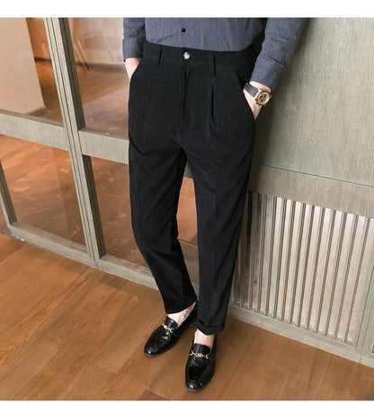 Pantalones/pantalones de pana clásicos para hombre