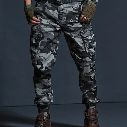 Pantalones tácticos cargo de camuflaje para hombre