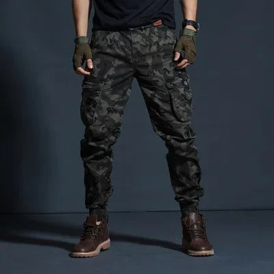 Pantalones tácticos cargo de camuflaje para hombre