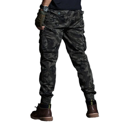 Pantalones tácticos cargo de camuflaje para hombre