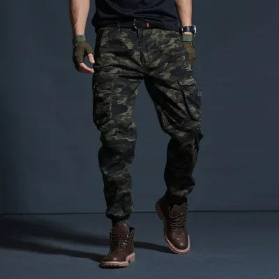 Pantalones tácticos cargo de camuflaje para hombre