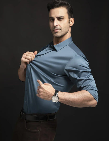 Camisa Clásica para Hombre Transpirable Cómoda y Resistente a las Arrugas