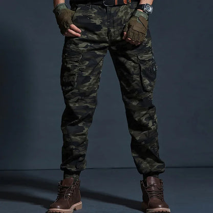 Pantalones tácticos cargo de camuflaje para hombre